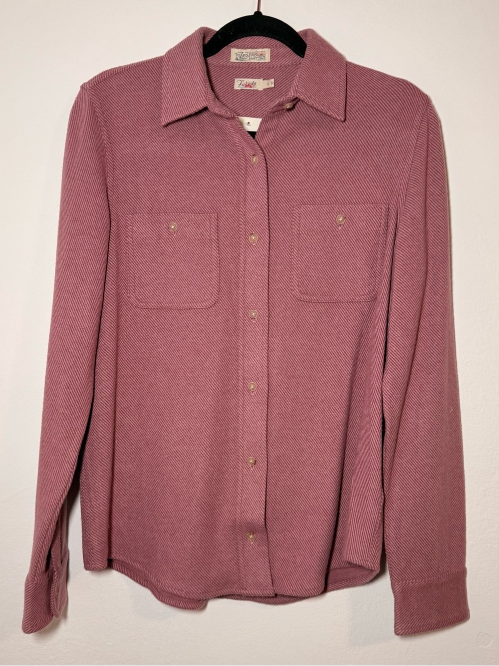 Faherty Legend Sweater Shirt Myst Plaid Size Small S Button Front Soft MSRP